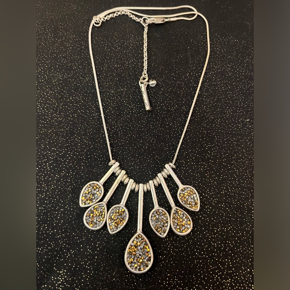 Silver Tone with Bronze Accents